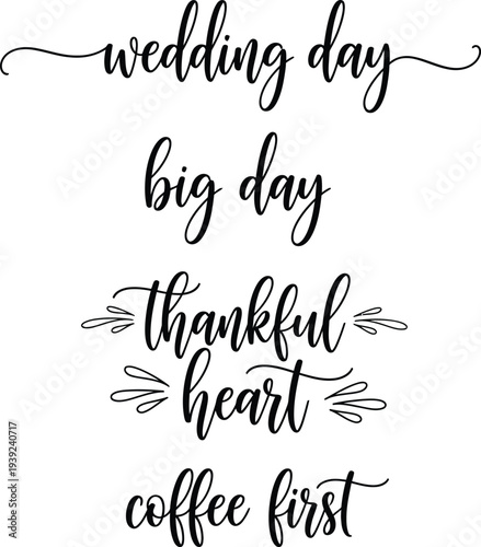 Elegant calligraphy quotes on a white background for various occasions