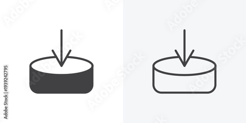 Inbox icon vector sign symbol isolated on white. Stroke and clipart style