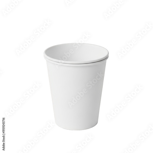 Wallpaper Mural Single white paper cup isolated on transparent background Torontodigital.ca