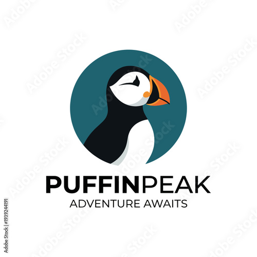 Obraz na płótnie This vibrant puffin illustration captures the essence of adventure and exploration, making it a perfect representation of nature's beauty and the spirit of discovery