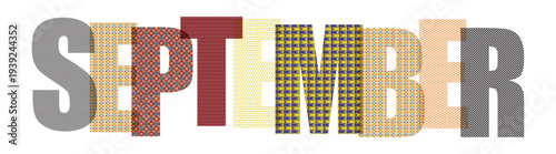 September Colorful Typography Design
