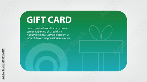 Modern Gradient Gift Card Voucher Template