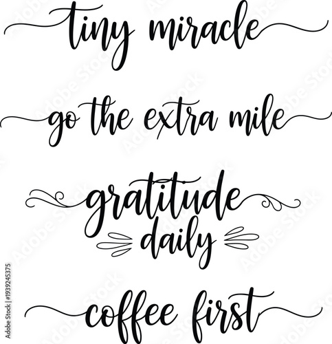 Inspirational quotes on a white background with elegant cursive font