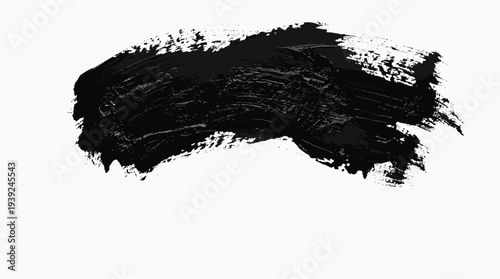 A smear of black mascara on isolated for makeup and cosmetics advertising