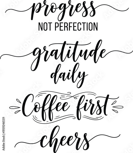 Inspirational quotes on a white background with elegant typography design