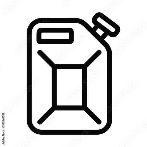 Vector icon of a portable fuel container with a handle