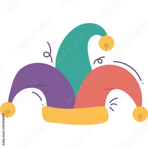 Colorful Jester Hat Icon