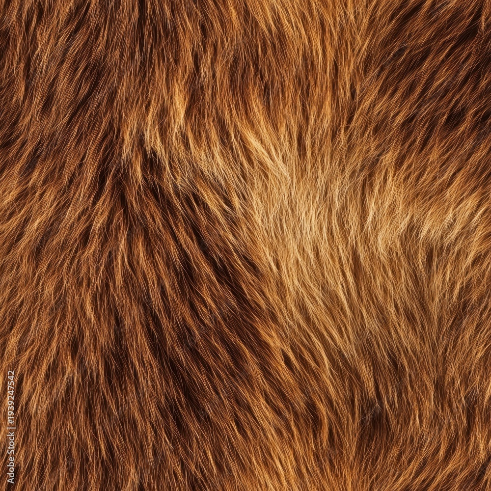 Fototapeta premium Closeup Dense Reddishbrown Plush Fur