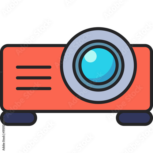 Digital Projector Icon Illustration