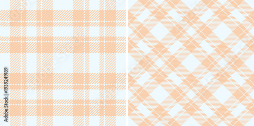 Vector background pattern of texture seamless check with a plaid fabric tartan textile. Set in novelty colors for modern carpets stylish living rooms.