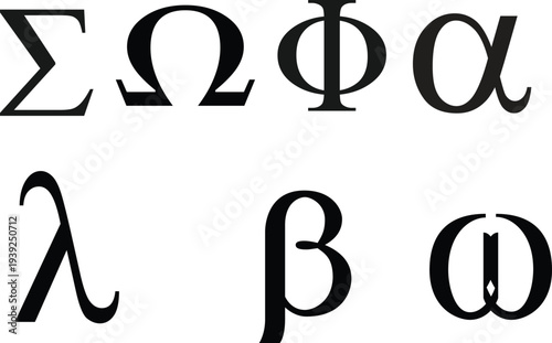 Alpha Beta Greek Symbols Graphic