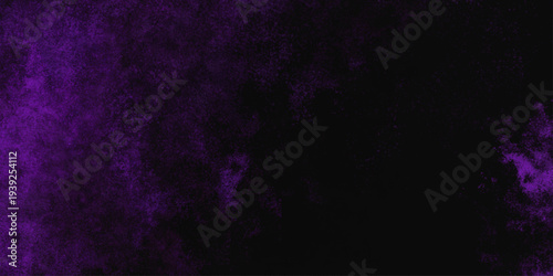Freeze motion explosion of purple powder dust on a black background. abstract background with a textured gradient effect, suitable for wallpapers or graphic designs. Purple Smoke Cloudscape Texture.