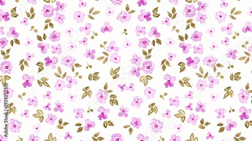 Watercolor Floral Seamless Loop Background for Social Media Reels