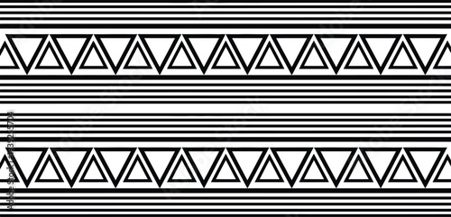 Optical illusion of triangles and stripes