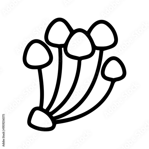 Outline Mushroom Cluster