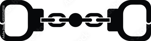 A black chain link with two handcuff style loops on either side