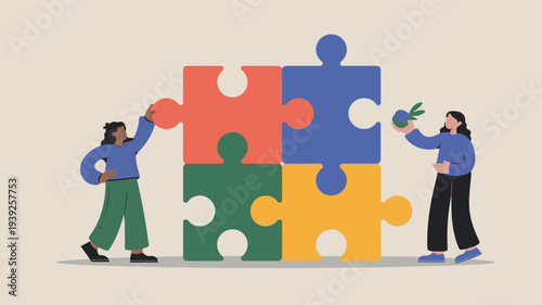 People working together to assemble puzzle pieces in a collaborative effort to solve a problem