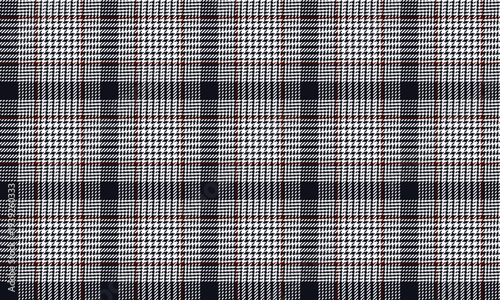 Seamless plaid fabric in white, navy, and brown is perfect for fashion, skirts, clothing, or textiles, adding warmth and uniqueness to any design.