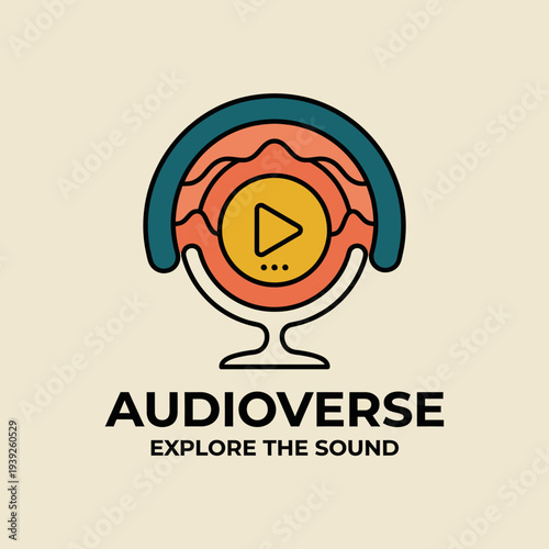 This logo for Audiiverse incorporates sound waves and visuals of audio, inviting exploration into the world of sound and music. Perfect for audio-related brands.