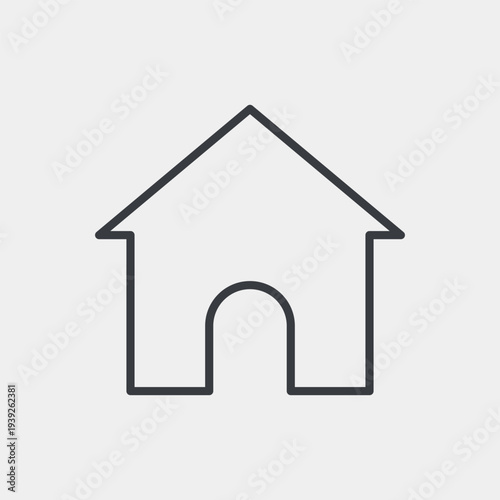 Home icon set in flat and strokes. Suitable for graphic projects. EPS10