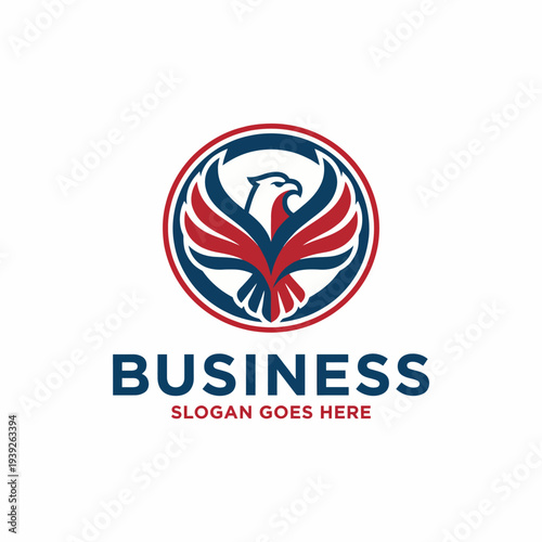 This modern logo features an eagle in striking colors, symbolizing freedom and strength, designed for a professional look suitable for various business sectors.