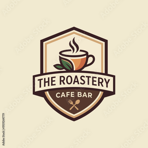 This logo showcases a stylized coffee cup with steam rising, representing warmth, freshness, and comfort, perfect for cafes and coffee bars striving to create a cozy atmosphere.