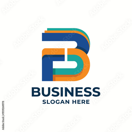 A bold and colorful logo design featuring interconnected shapes, symbolizing innovation and collaboration, perfect for businesses aiming for a fresh identity.