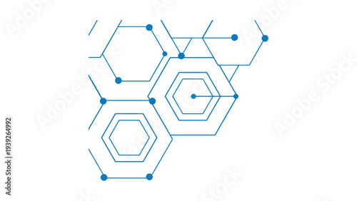 Geometric pattern composed of interconnected hexagonal and pentagonal shapes with dots at vertices