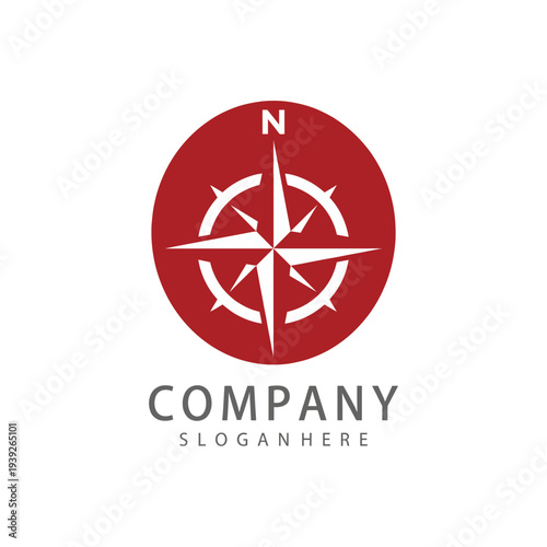 An elegant compass logo representing guidance, reliability, and direction, perfect for businesses involved in navigation or exploration, with a timeless design aesthetic.