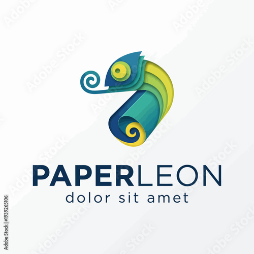 This striking logo design features a chameleon, symbolizing adaptability and creativity, perfect for a modern business or brand identity.