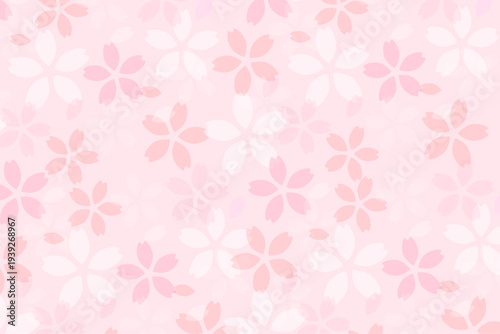 桜モチーフのピンク和風パターン抽象背景デザイン
