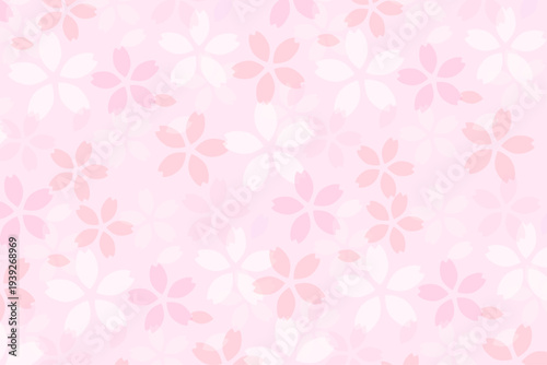 桜モチーフのピンク和風パターン抽象背景デザイン