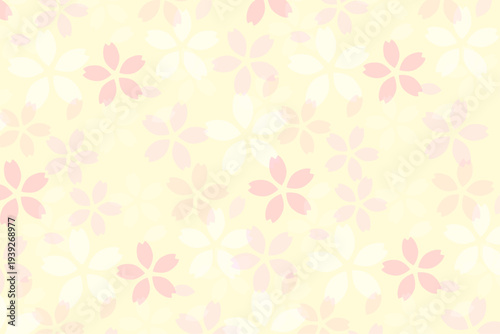桜モチーフのピンク和風パターン抽象背景デザイン