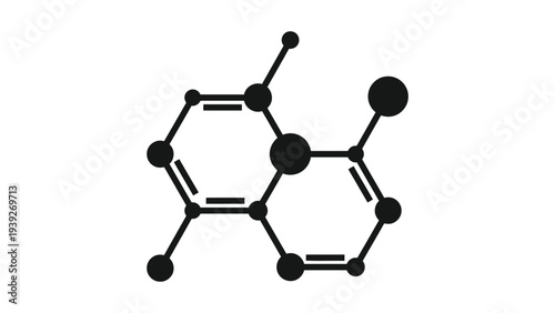 Chemical structure of a fused aromatic hydrocarbon with multiple benzene rings and substituents