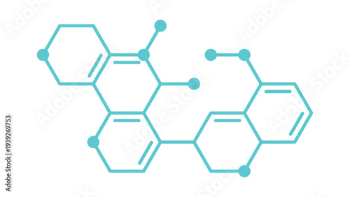 Chemical structure diagram of a polycyclic aromatic hydrocarbon compound.