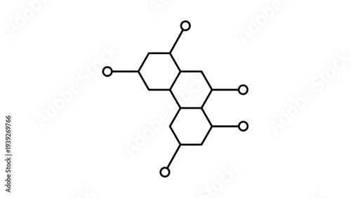 Chemical structure of a polycyclic aromatic compound with multiple methoxy groups attached