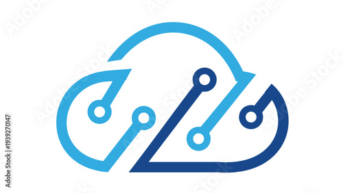 Modern cloud computing network integration with interconnected nodes