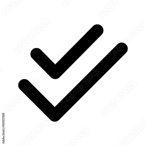 Modern checkmark symbol for approval and confirmation