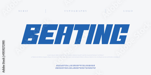 Beating, Creative digital modern alphabet fonts. Typography abstract decorative sport, game, technology, fashion, digital, future creative logo font. vector illustration
