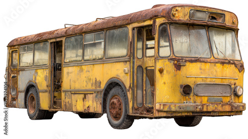 Old Rusty Bus Vintage Abandoned Vehicle Transport