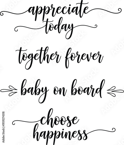 Inspirational quotes on a white background with elegant typography