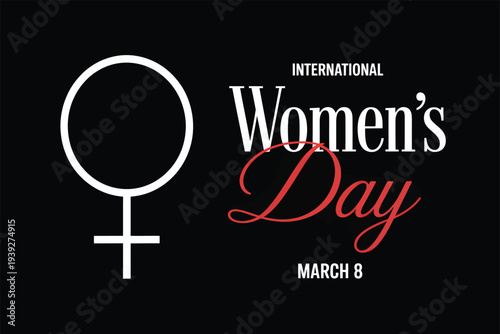 International Womens Day March 8 Symbol