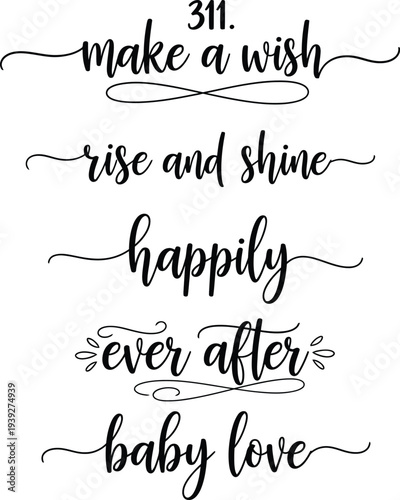 Inspirational quote poster featuring a fairy tale theme and baby love