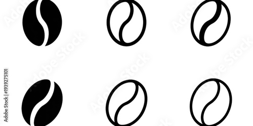 Six different variations of the number eight symbol, each with unique design elements Vector