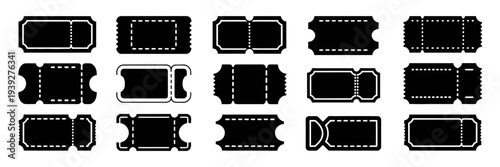 Collection of various ticket templates for events and travel  multiple styles included