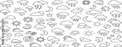Weather forecast icons pattern