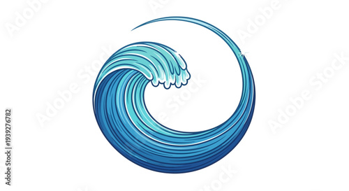 Abstract Circular Ocean Wave Swirl