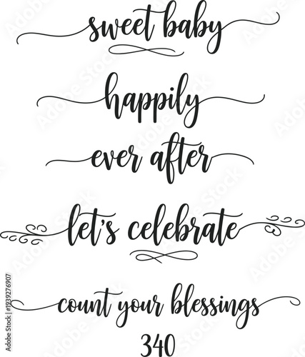 Celebratory quote image with decorative text and blessings count