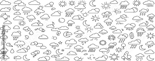 Weather forecast icons pattern