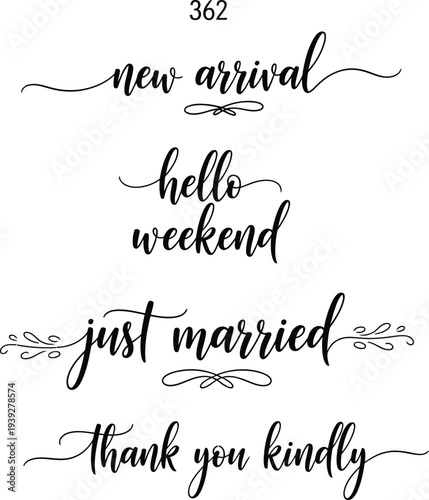 Elegant calligraphy designs for various occasions and announcements